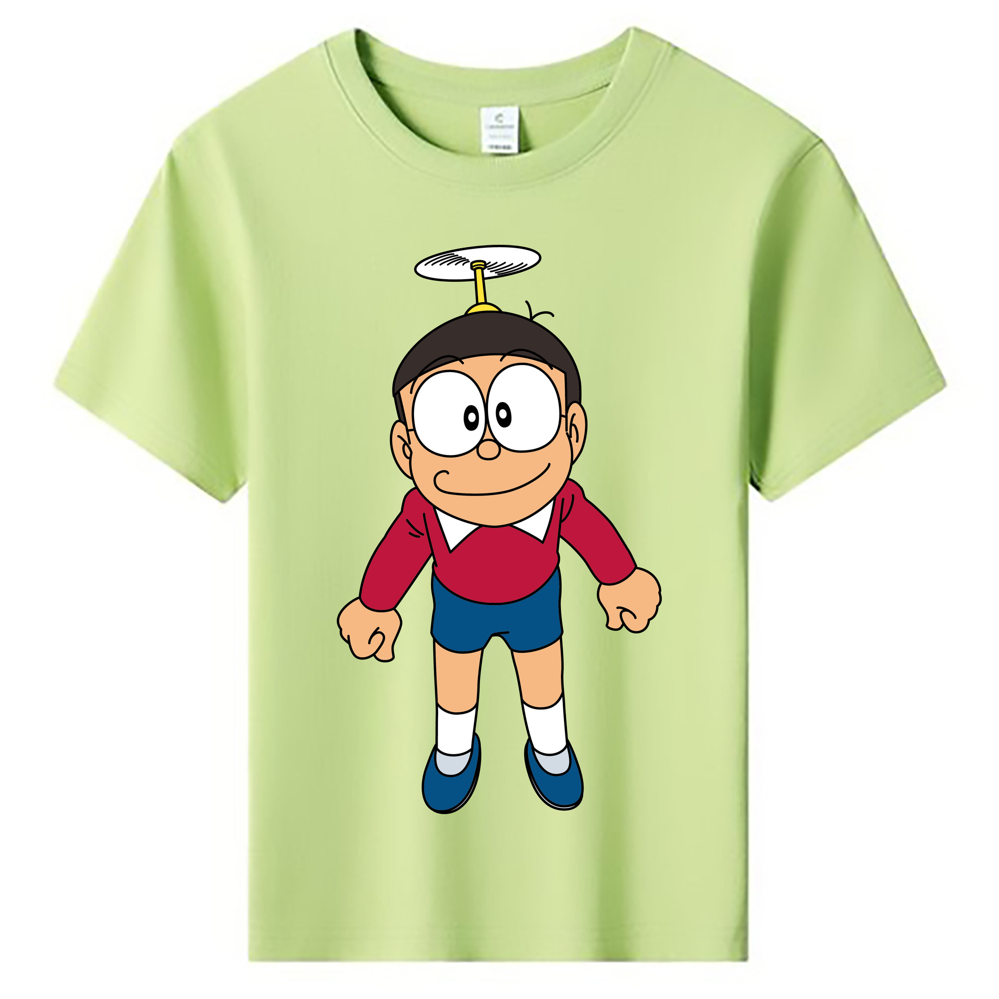 （画像用） ドラえもん 野比 のび太 Doraemon Nobita Nobi 綿100％キッズTシャツ（フロントプリント）
